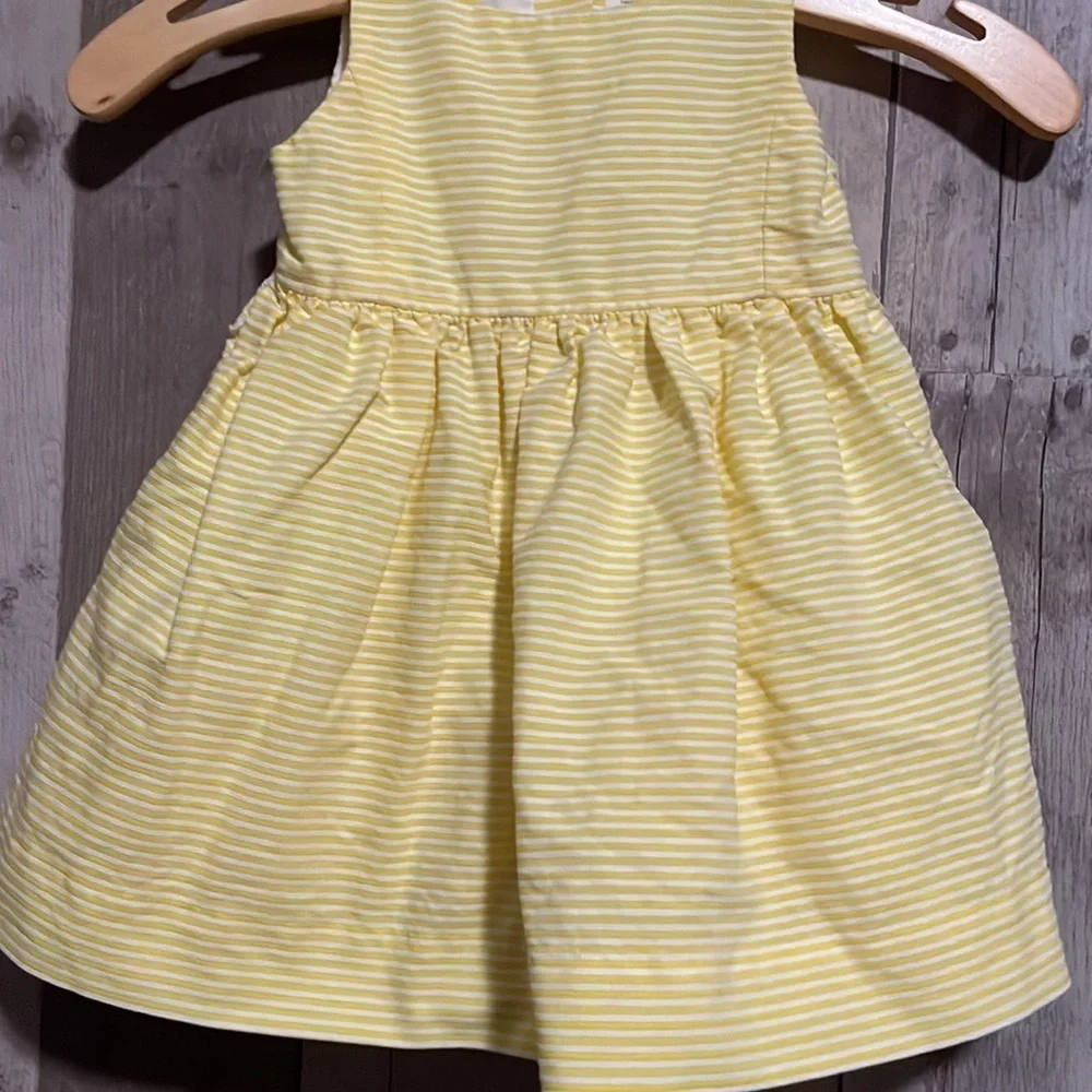 Ralph Lauren Yellow White Striped Seersucker Polo Dress